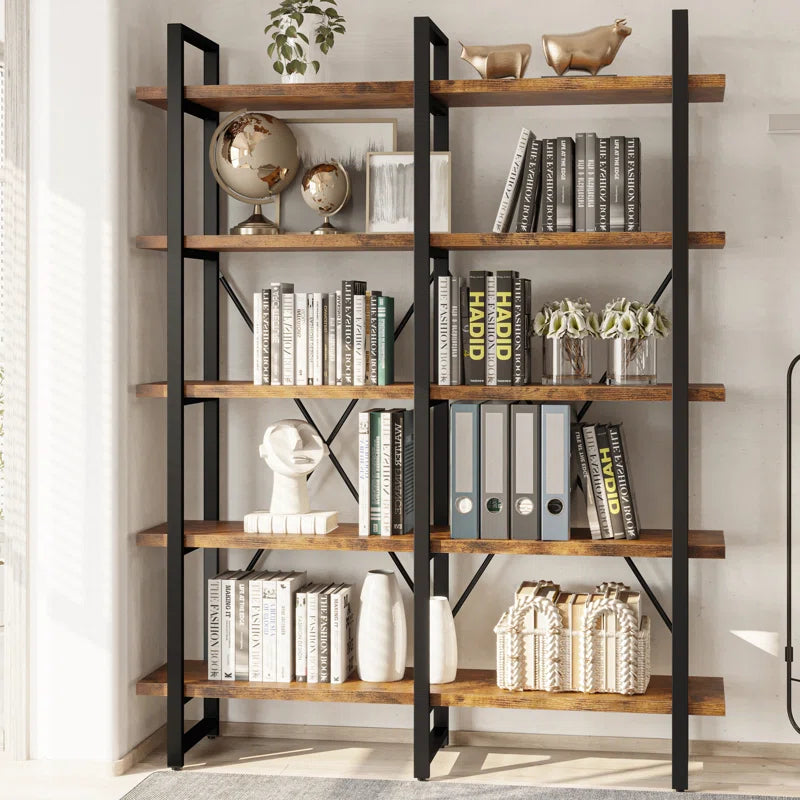 Wynot 70 H X 53.1 W Bookcase Double Wide 5 Tiers