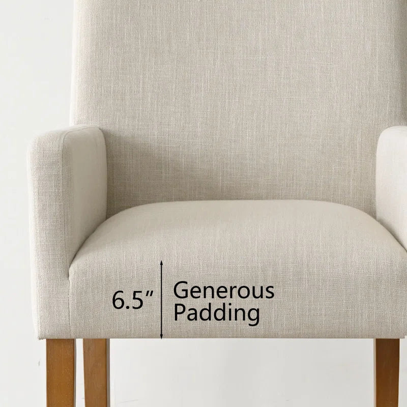 Upholstered Linen Armchair