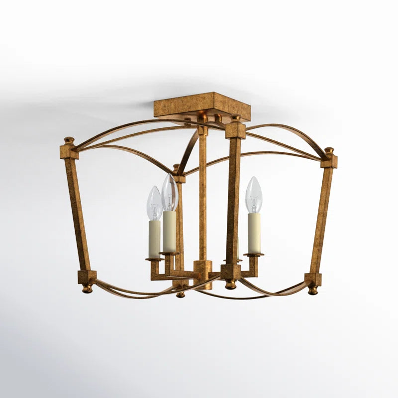 Olive Semi Flush Mount