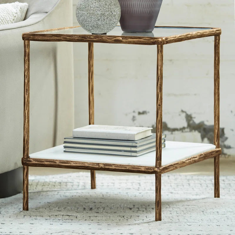 Glass Top End Table