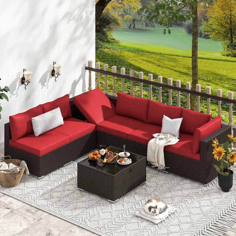 Quadreka 7 Pieces Outdoor Patio Set with Cushions