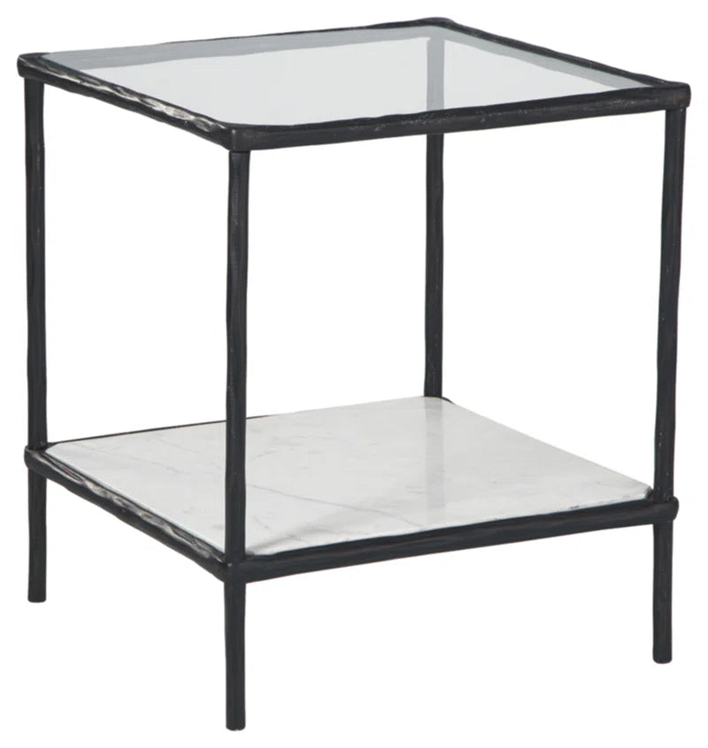 Glass Top End Table