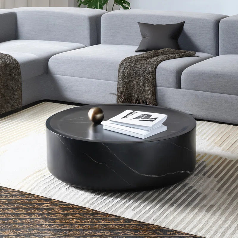 Vozelle Coffee Table,Cocktail Table,Living Room Table with round Tabletop