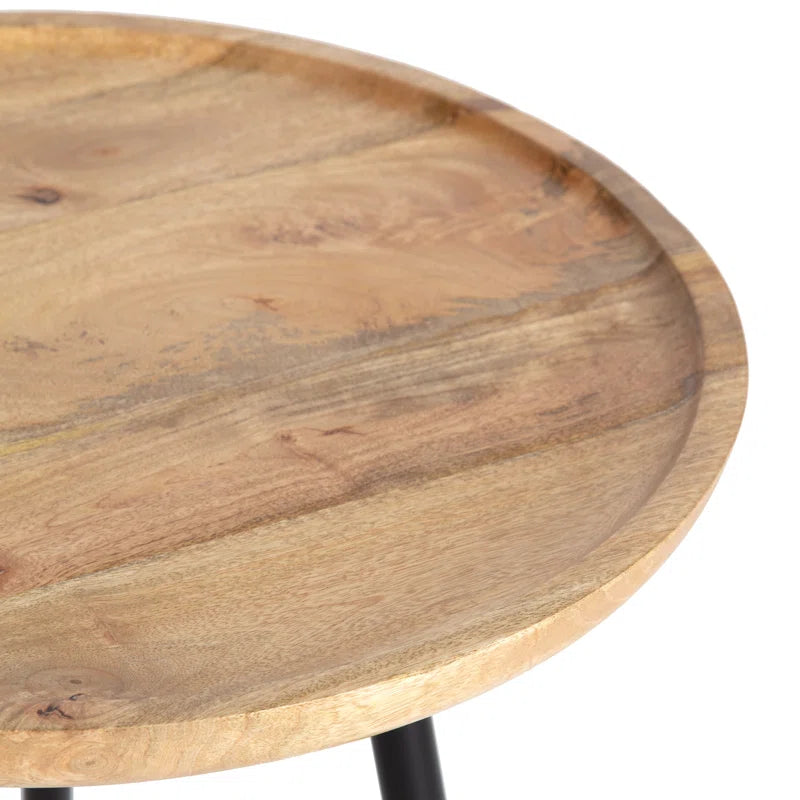 Castiglia Solid Wood Tray Top End Table