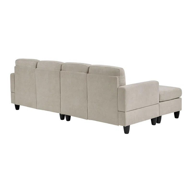 Ranjeeta 101" Wide Modular Sofa & Chaise with Ottoman