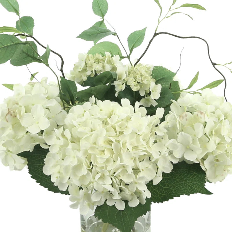 Izora Polysilk Hydrangea Arrangement in Vase