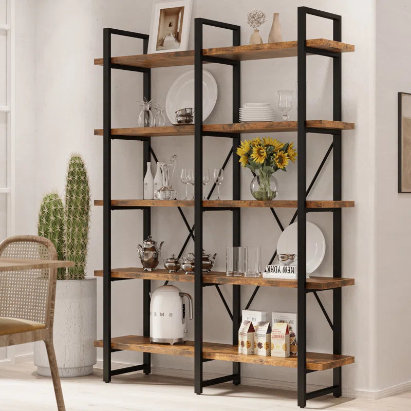 Wynot 70 H X 53.1 W Bookcase Double Wide 5 Tiers