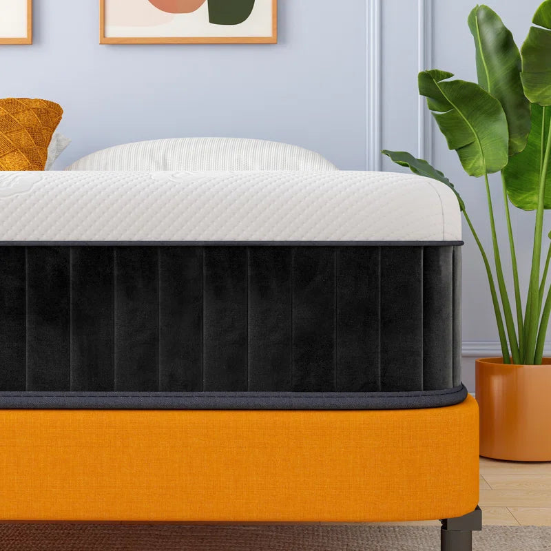 Innerspring Mattress Medium Hybrid Mattress in a Box with Certipur-Us Certified Pocket Spring, Pressure Relief, and Motion Isolation
