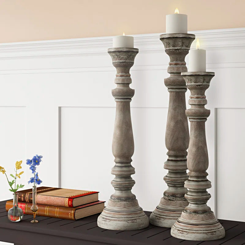 Schoenfeld Wood Tabletop Candlestick