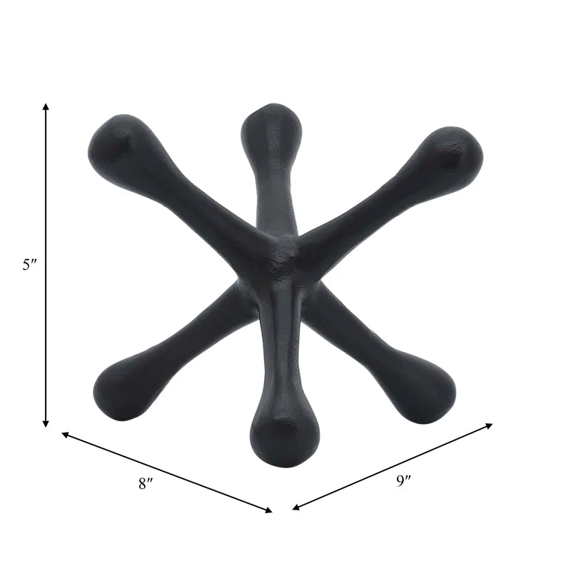 Modern Abstract Aluminum Decorative Object - Unique Geometric Metal Accent Sculpture for Contemporary Decor
