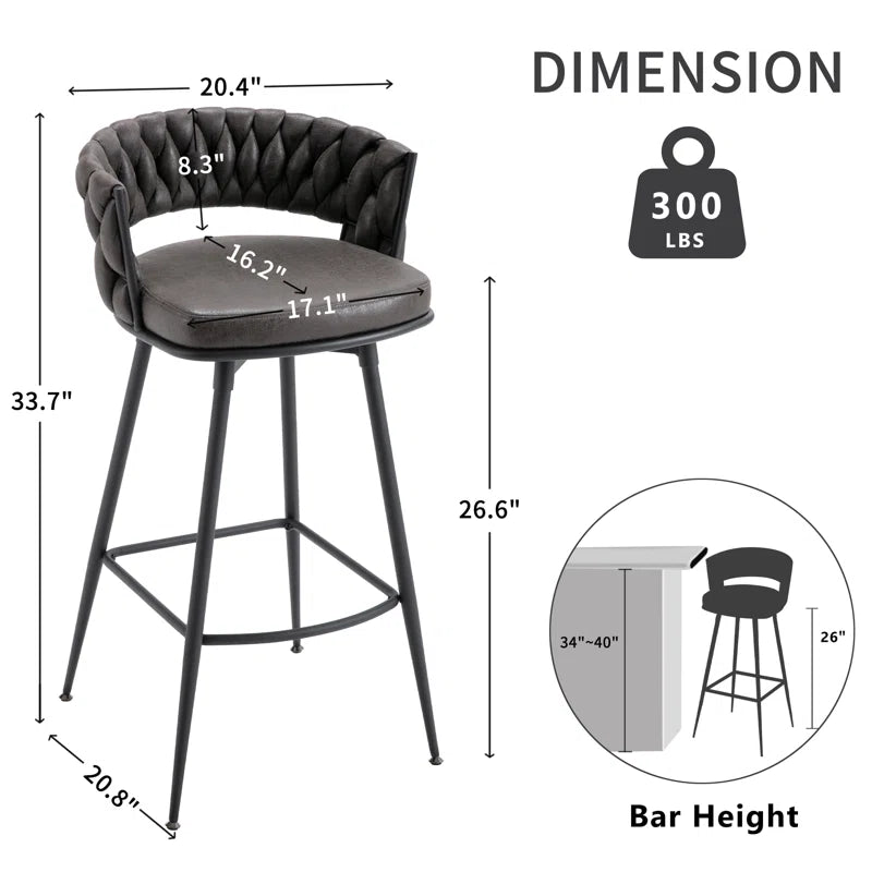 Kymberlynn Swivel Bar Stool