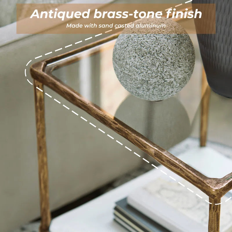 Glass Top End Table