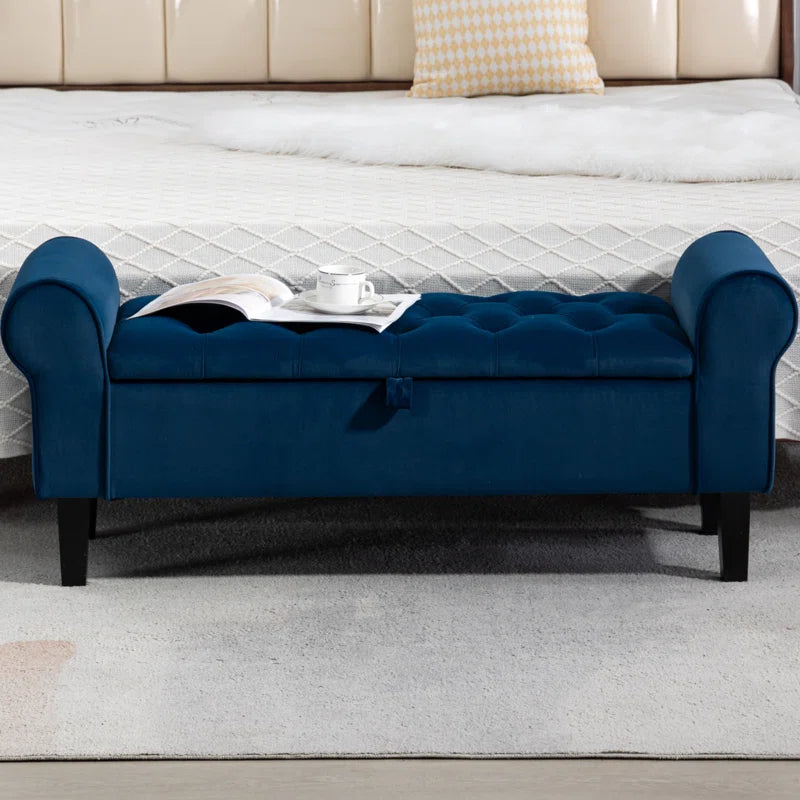 Jillia Velvet Upholstered Storage Bench