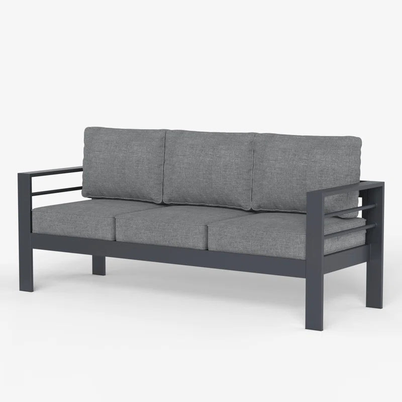 Alturas Standalone Product 73" Wide Outdoor Reversible Patio Sofa with Cushions