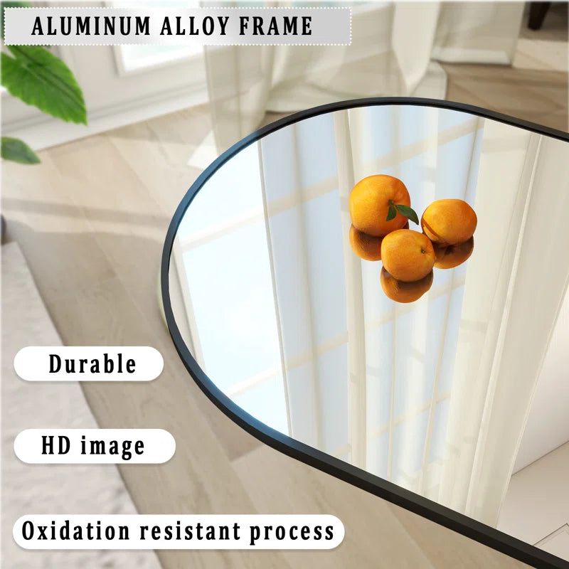 Arched Metal Oversized Full Length Mirrors Wall Mirrors with Stand