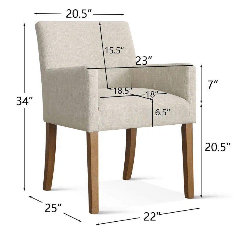 Upholstered Linen Armchair