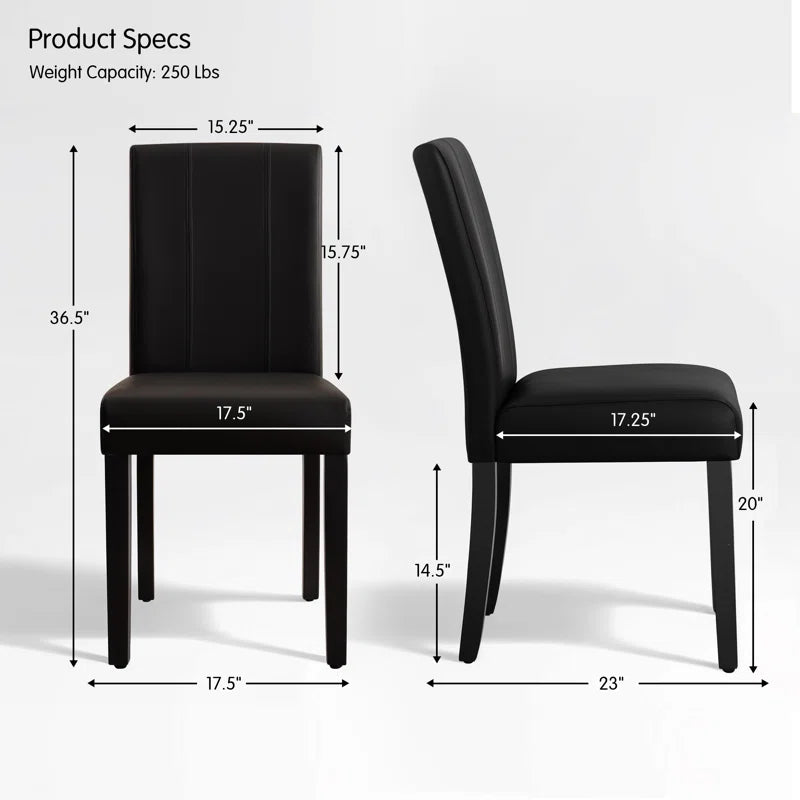 Modern Faux Leather Waterproof Upholstered Dining Chair