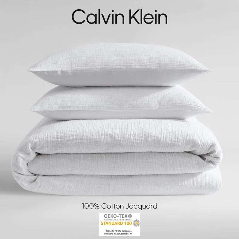 Washed Texture Solid Cotton Duvet Cover Set