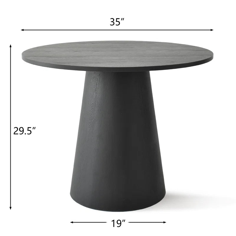 Agne 35" round Pedestal Dining Table