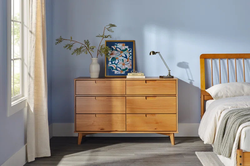 Yarber 6 Drawer Solid Wood Double Dresser