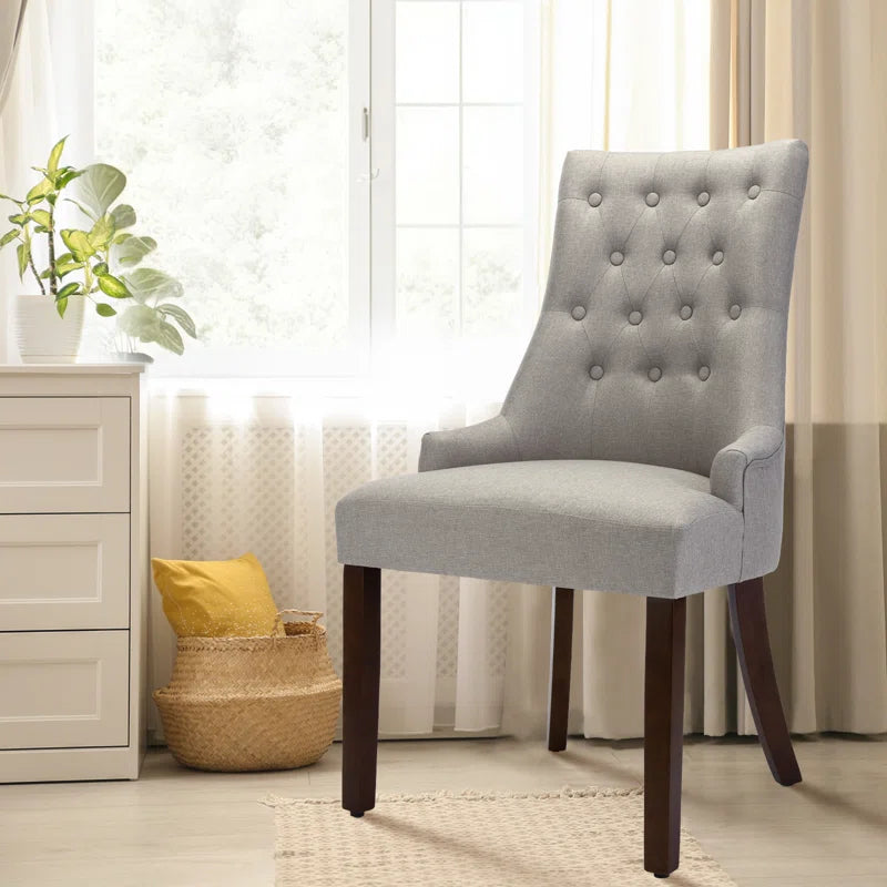 Aalbert Tufted Wing Back Parsons Upholstered Dining Chair Side Chair