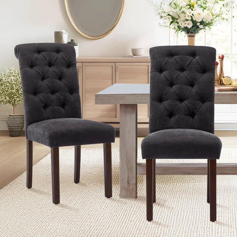 Artemisia Tufted Upholstered Wooden Dining Chairs