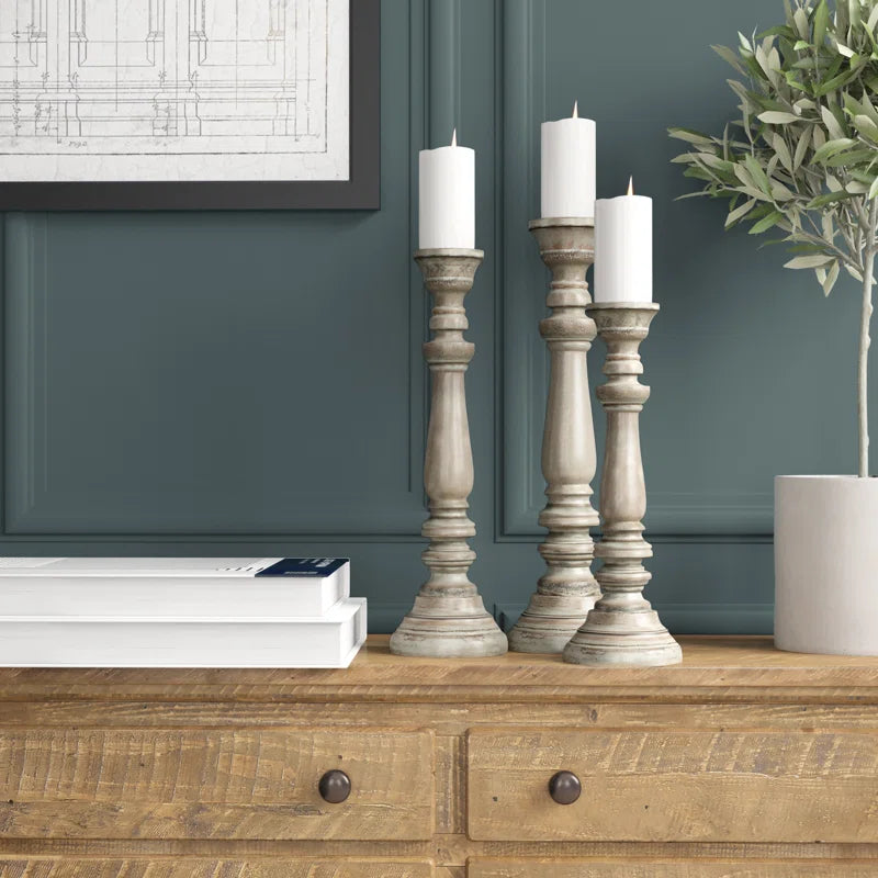 Schoenfeld Wood Tabletop Candlestick