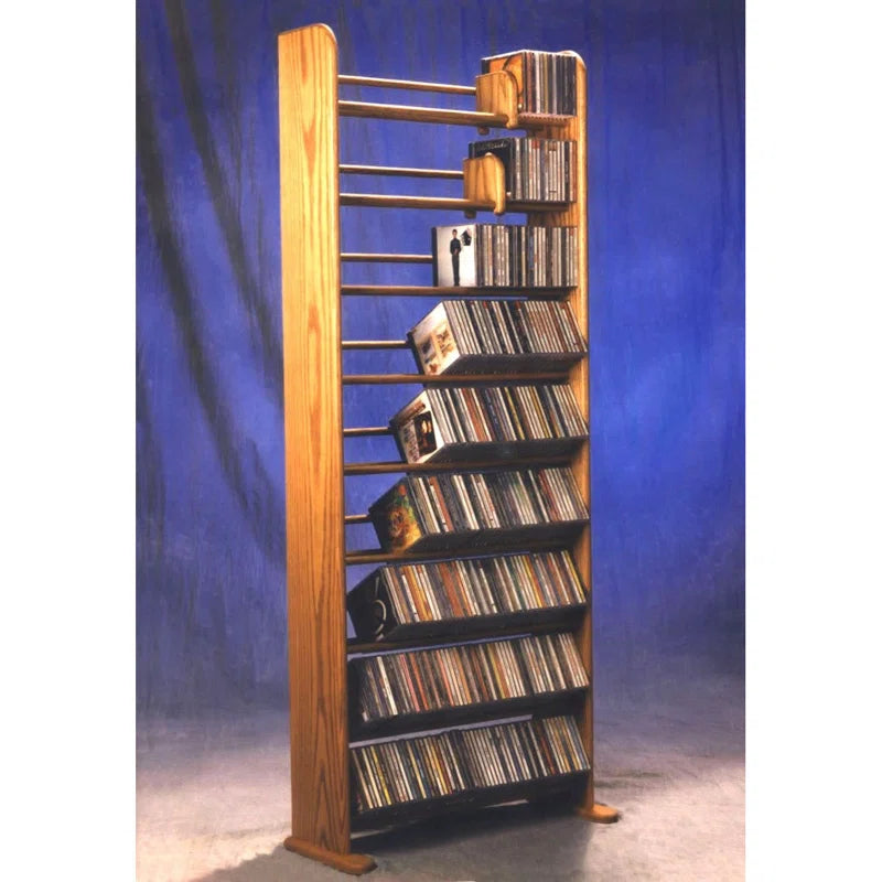 Dowel-Style Wooden CD Rack - 01 Series