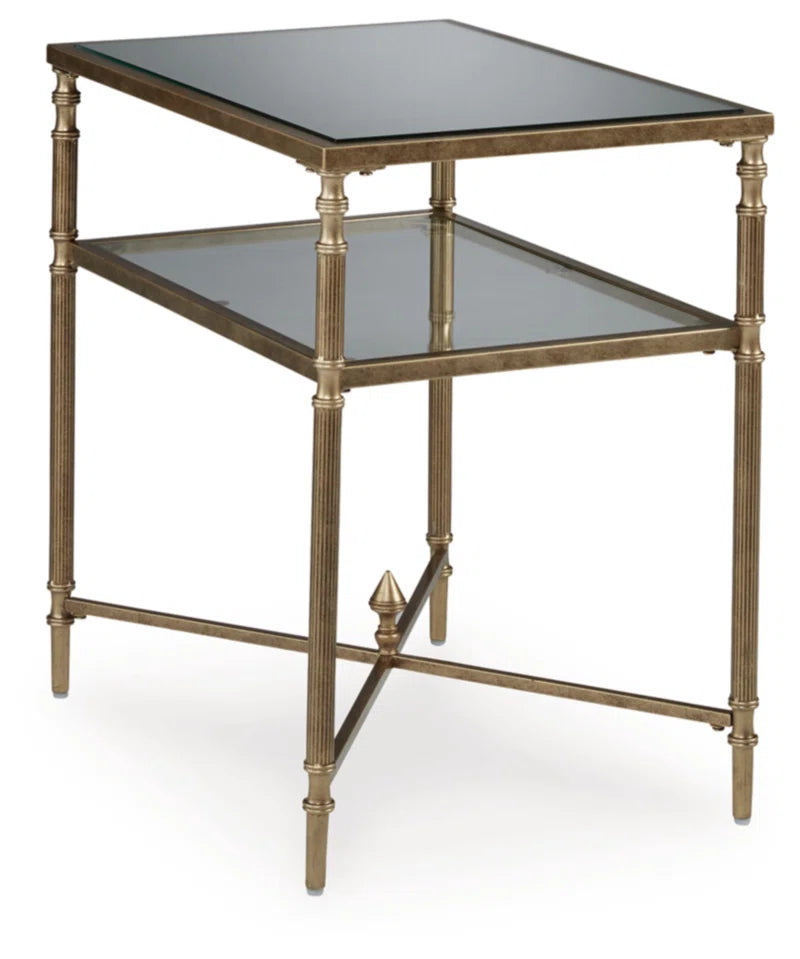 Alsafi Glass Top End Table