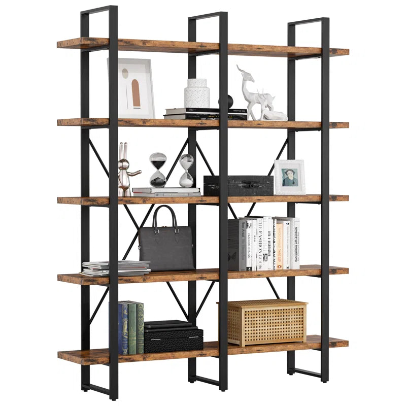 Wynot 70 H X 53.1 W Bookcase Double Wide 5 Tiers