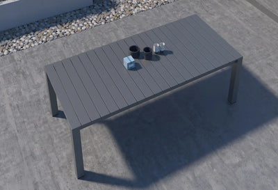 Amazonia Outdoor Patio Ammelie Aluminum Rectangular Dining Table
