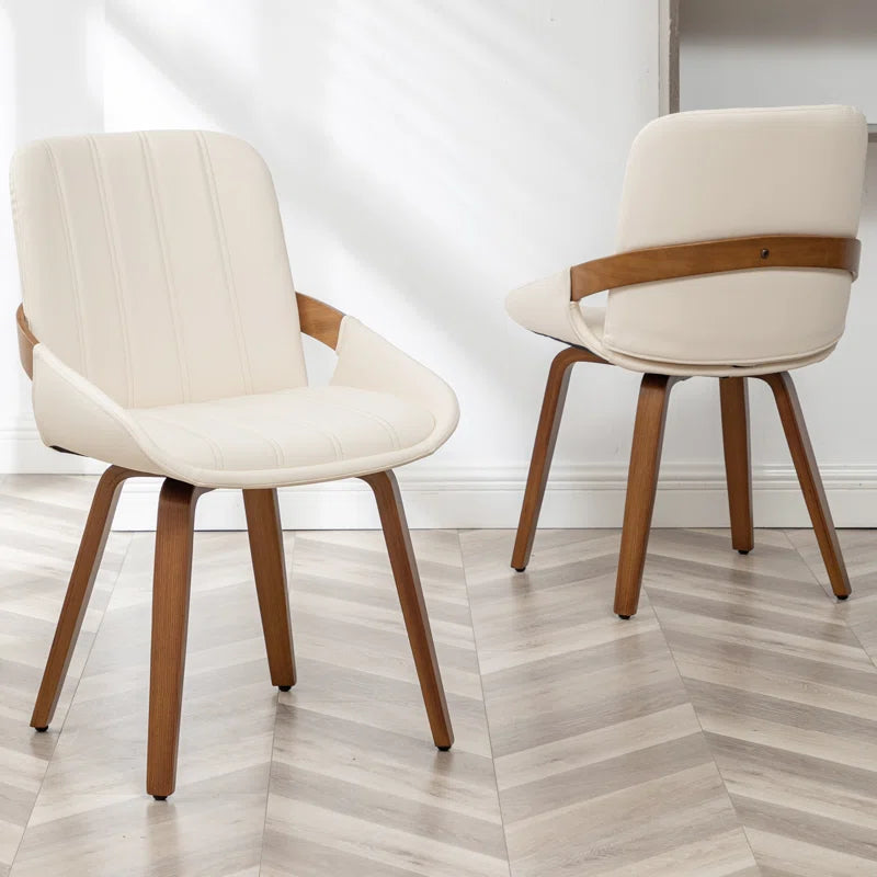 Modern Upholstered Faux Leather Dining Chairs