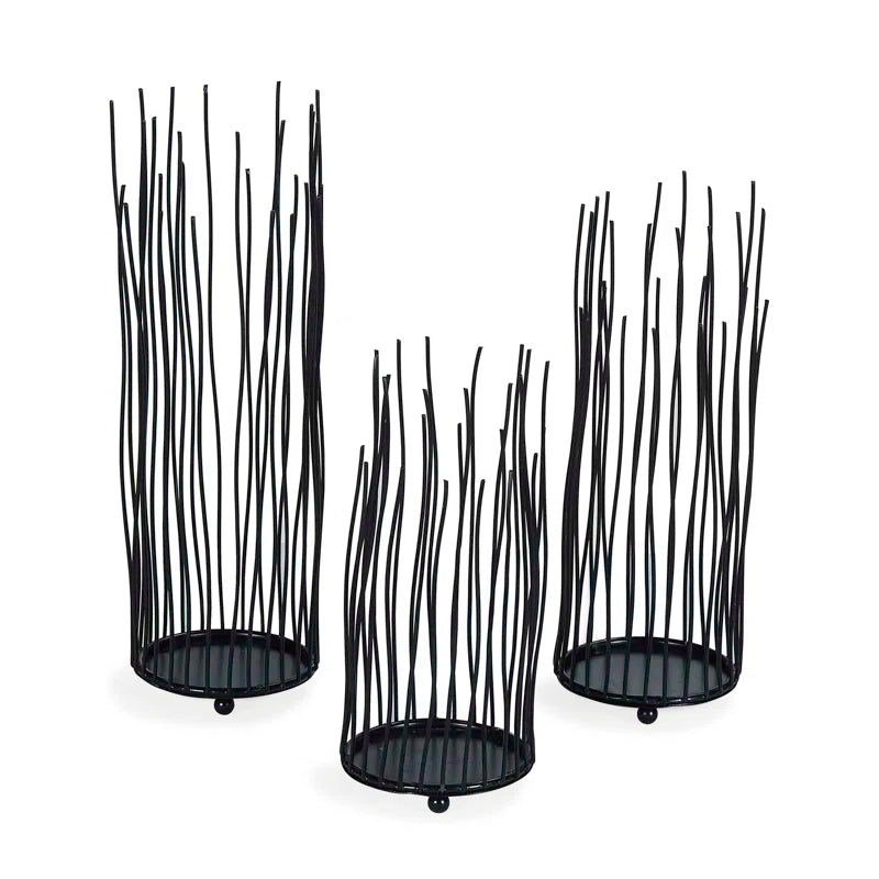 3 Piece Iron Votive Holder Set
