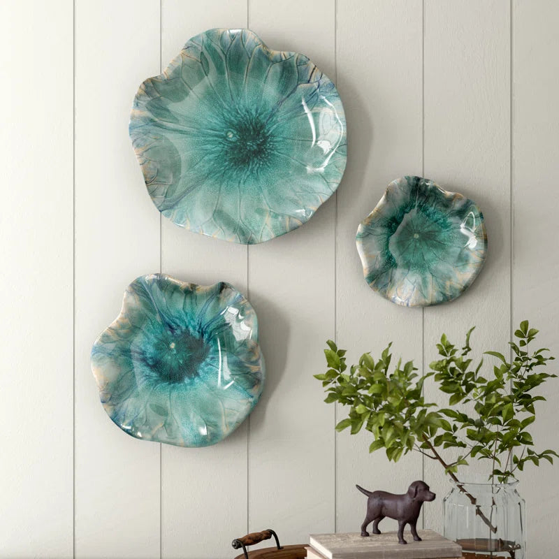 Handmade Boho Plants & Flowers Wall Decor on Ceramic