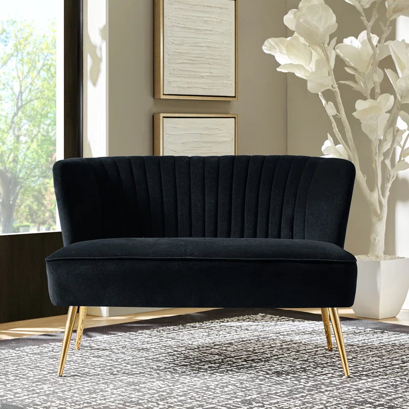 Euclid 47" Velvet 2-Seat Armless Loveseat