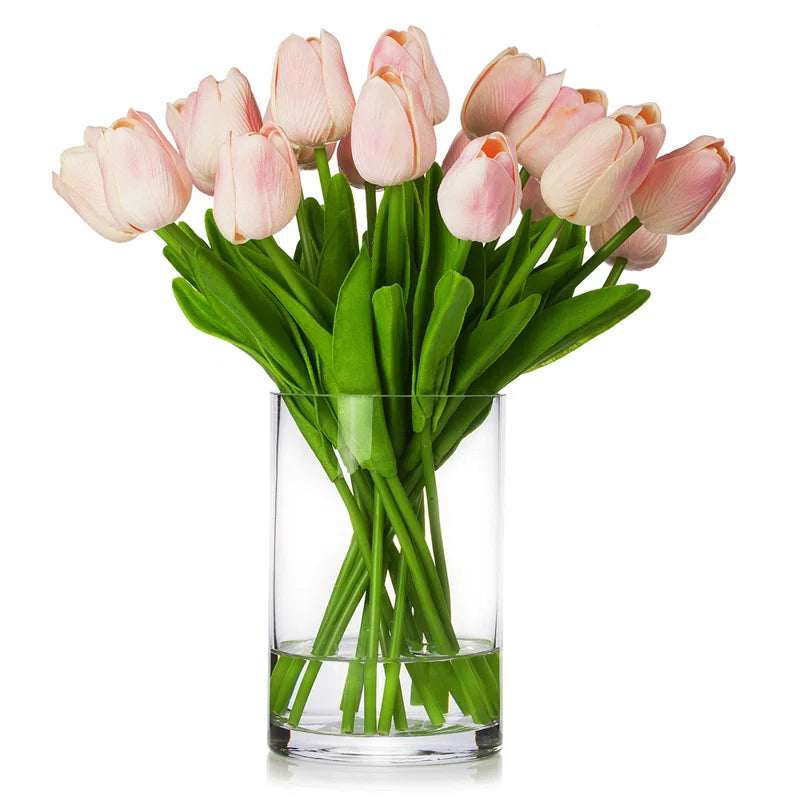 Silk Tulip Arrangement in Vase