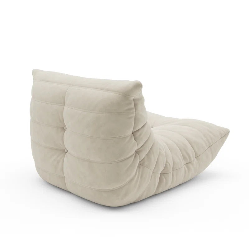 Danial Armless Bean Bag Chair, Mid Century Foam Chair