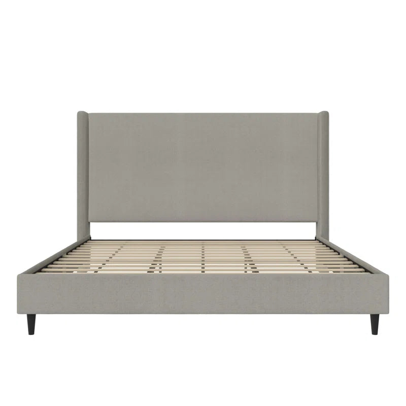 Birzer King Upholstered Wingback Bed