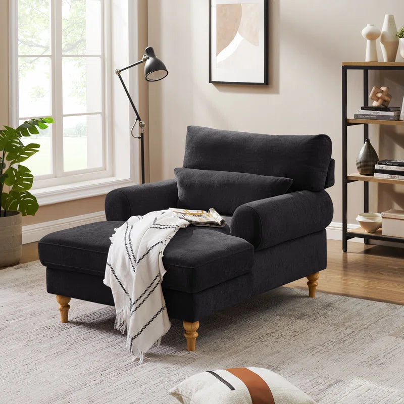 Davene Upholstered Chaise Lounge with Adjustable Backrest