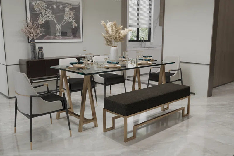 Davlin Polyester Blend Upholstered Bench