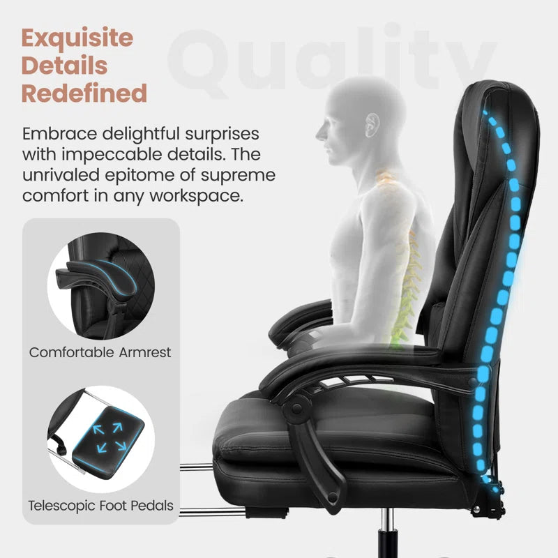 Azteca Ergonomic Executive Chair with Footrest
