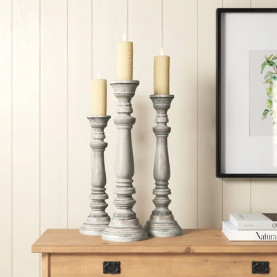 Schoenfeld Wood Tabletop Candlestick