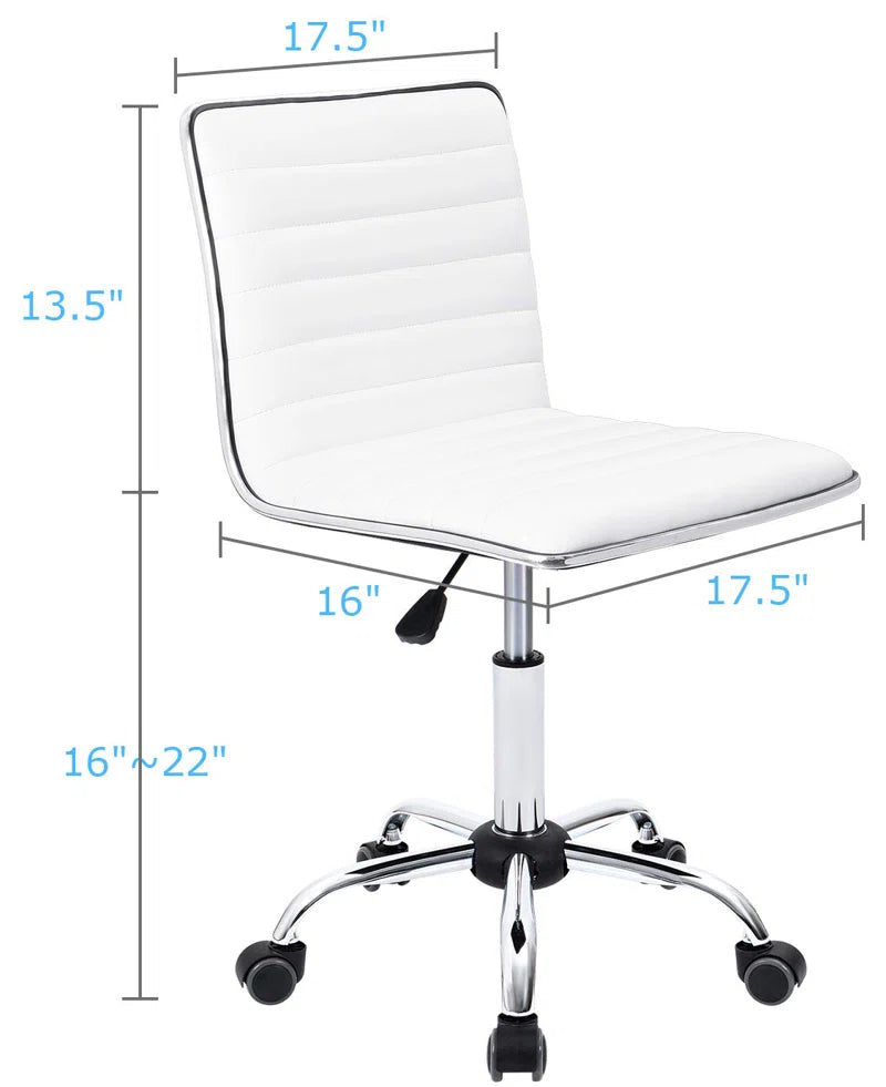 Kaycee Faux Leather Mid Back Swivel Computer Task Desk Chair