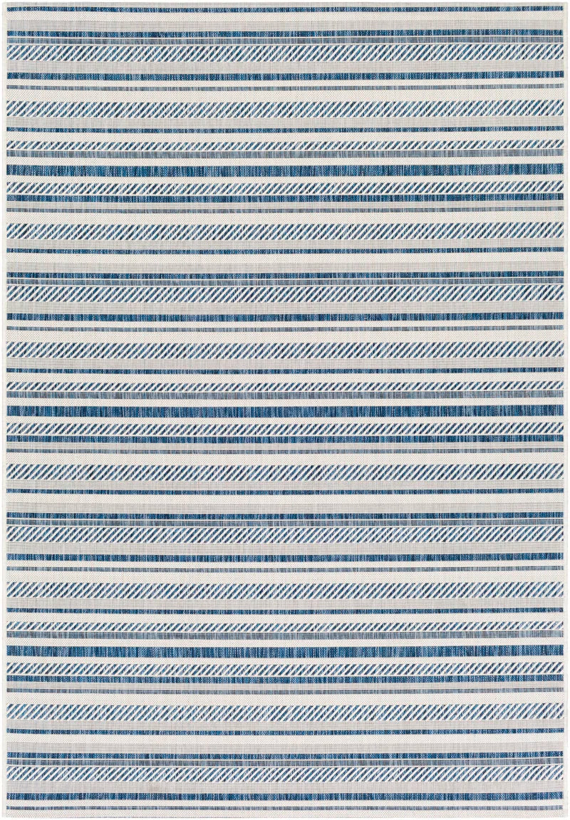 Bellino Striped Denim Indoor/Outdoor Area Rug