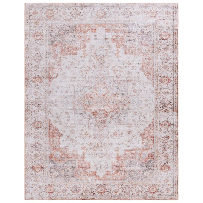 Sonia Oriental Power Loom Light Grey / Rust