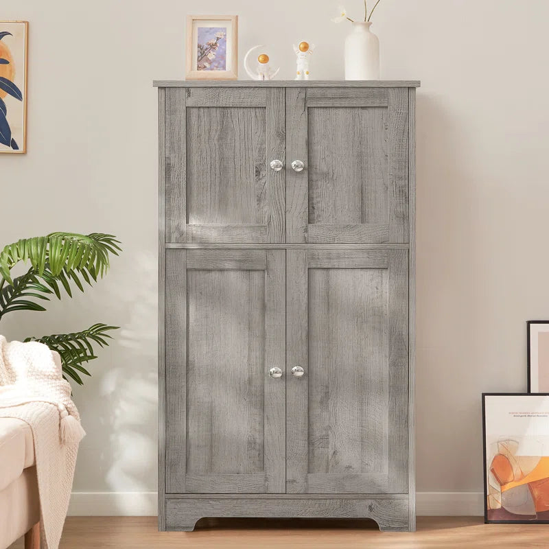 Jussiah Storage Cabinet with 4 Doors & Adjustable Shelf