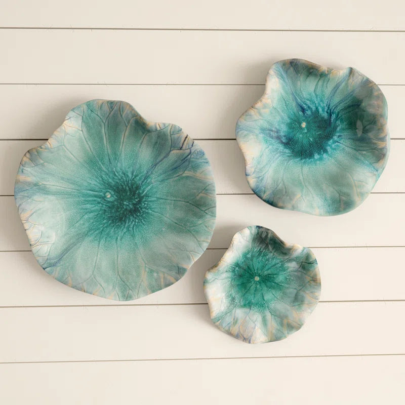 Handmade Boho Plants & Flowers Wall Decor on Ceramic