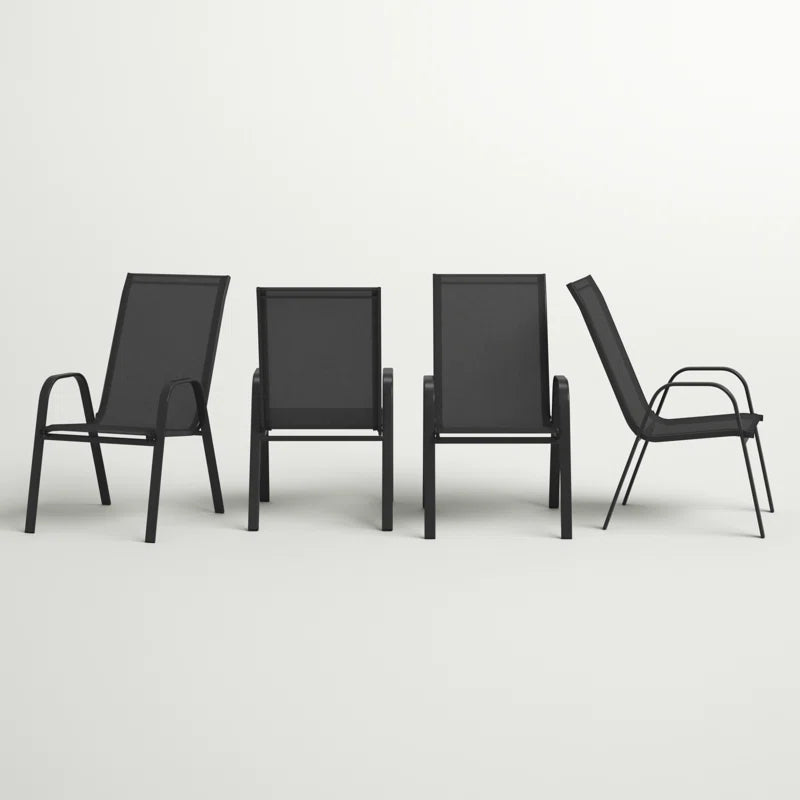 Artu Stackable Flex Comfort Sling Outdoor Patio Chairs by Flash Furniture