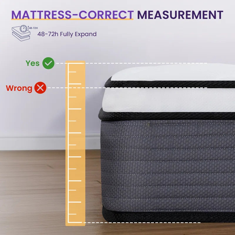 Langione Medium Firm Hybrid and Cooling Foam Mattress, Pressure Relief, and Motion Isolation, Certipur-Us, Mattress in a Box