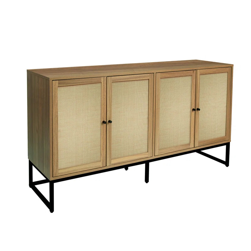 Caludia 31.5" Tall 4 - Door Accent Cabinet